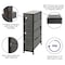 Flash Furniture Black/Gray 4 Drawer Slim Dresser Organizer WX-5L203-BK-GR-GG - alternate 3